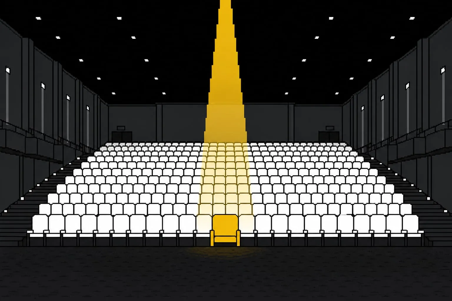 An auditorium symbolizing generic AI training in plenary sessions